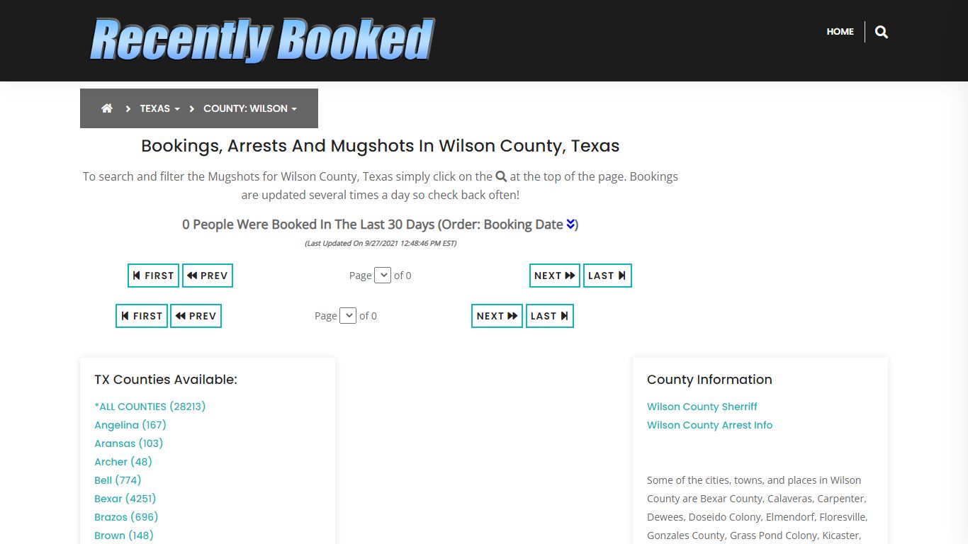 Recent bookings, Arrests, Mugshots in Wilson County, Texas